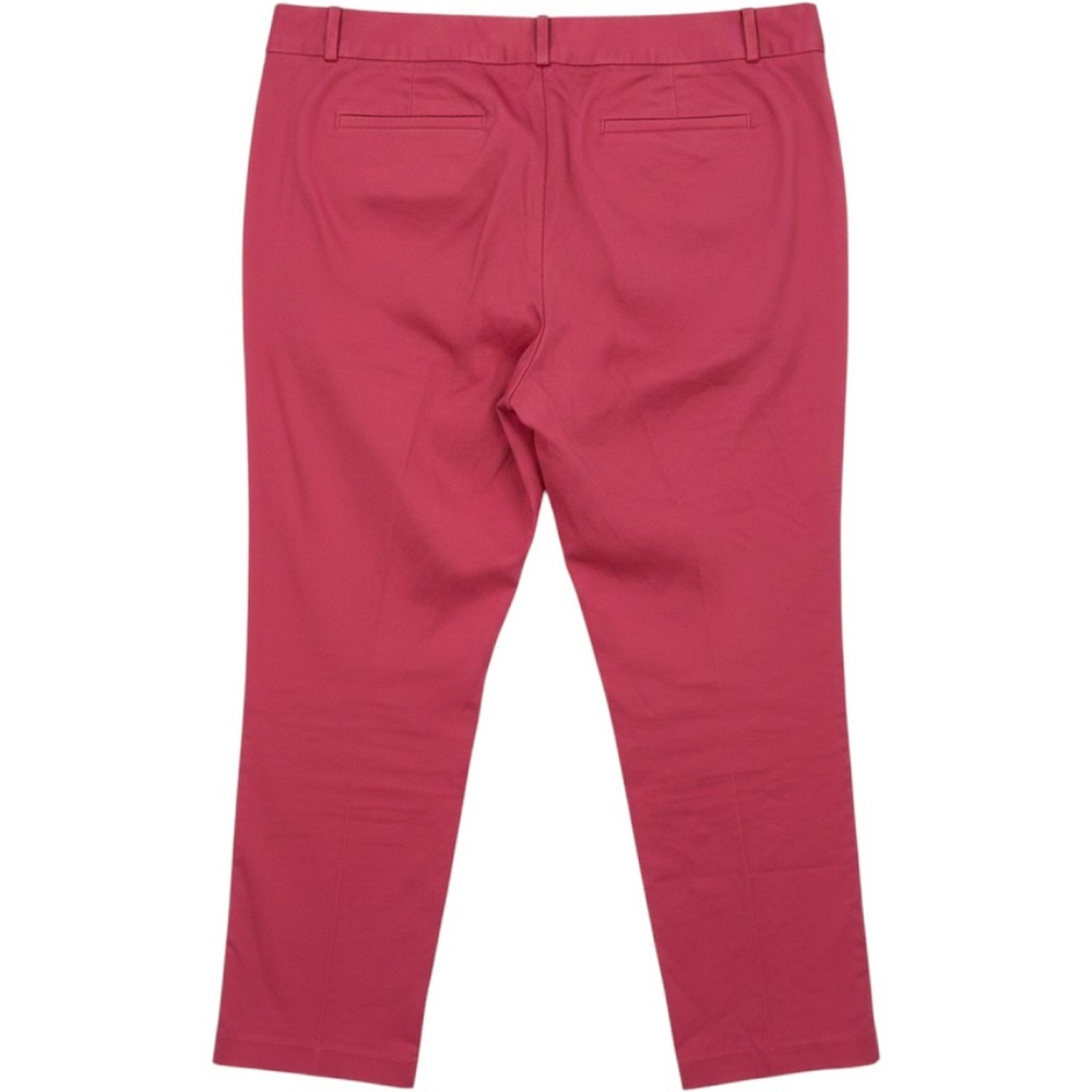 Liz Claiborne Emma Pants Women 18 Pink‎ Cropped Stretch Chino Barbiecore Office - Picture 2 of 7